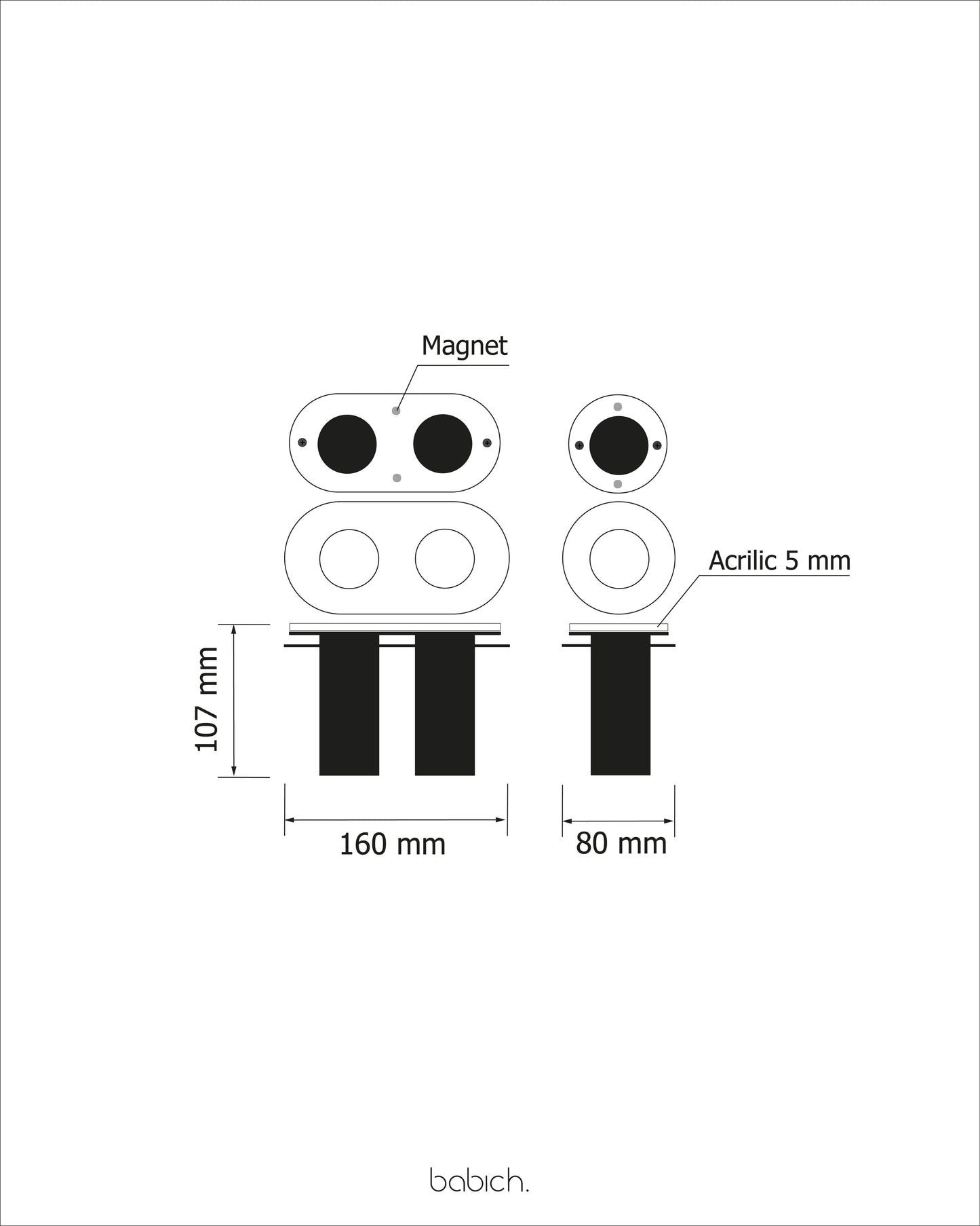 Стельовий точковий світильник Spot 2S